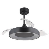 LED DECKENLEUCHTE ELINA Schwarz Kunststoff - Schwarz, Metall (91/91/44.8cm) - Globo Lighting
