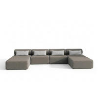GARTENSOFA BALI XL - Wetterfeste Balkonmöbel & Lounge Sofa Außen - Moderne Outdoor Couch für Garten - Balkon & Terrasse - Beige - Beige, Kunststoff (448/78/100cm) - Trada