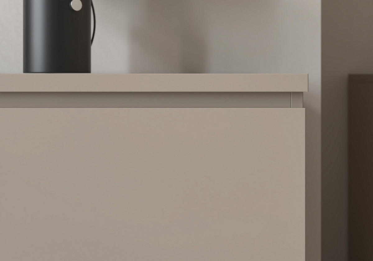 SIDEBOARD mit 4 Türen - Sandgrau - Braun, Holzwerkstoff (200/72/35cm) - home24