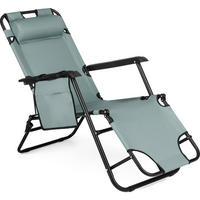 GARTEN-RELAXSESSEL bis 150 kg, Klappbar - Grau, Textil (61/31/153cm) - Outtec