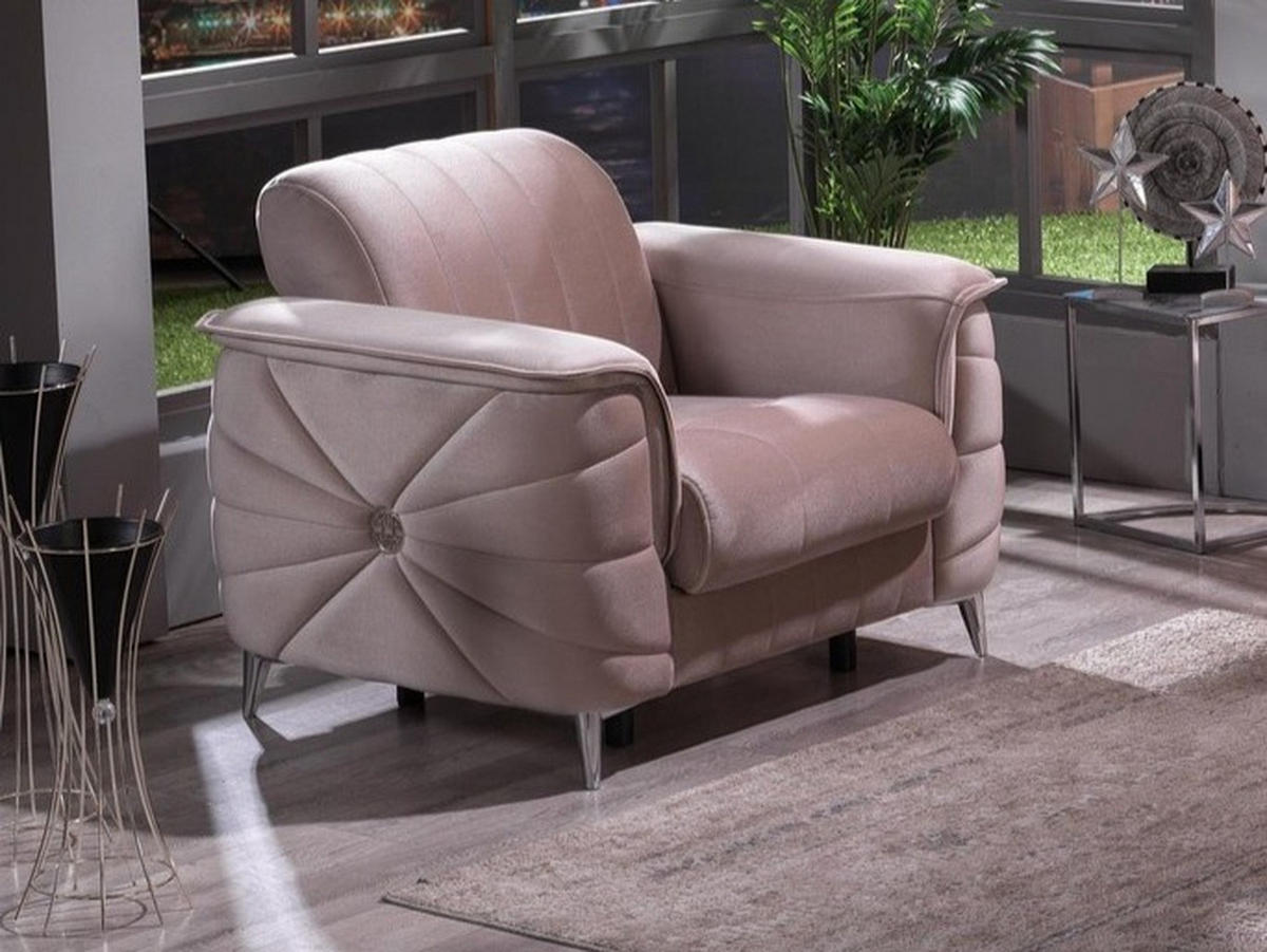 SITZGARNITUR Osorno, Beige Stellvariante 3+1+1 - Beige, Holzwerkstoff/Kunststoff (240/80/100cm)