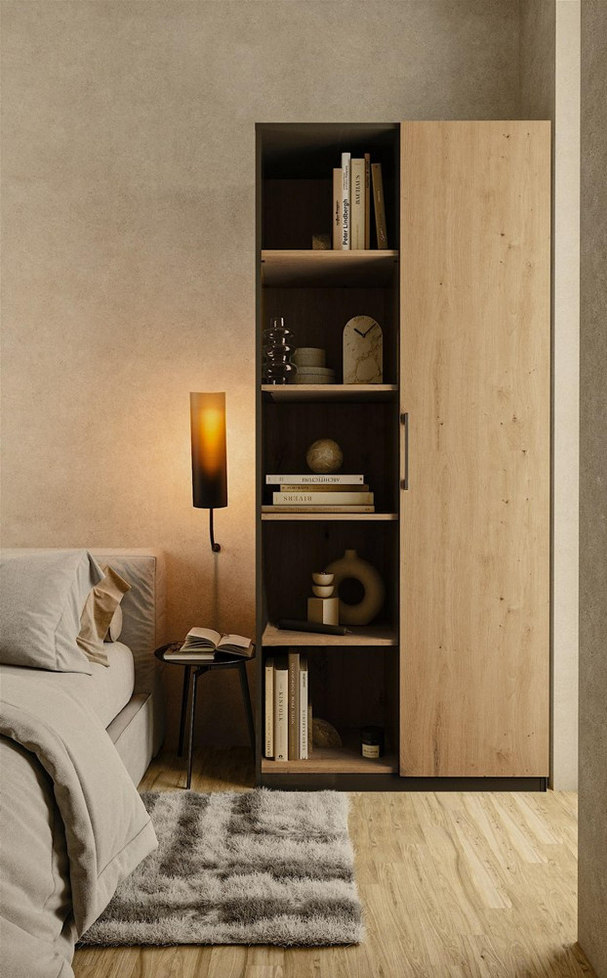 BÜCHERREGAL Anthrazit, Artisan 80/182/30 - Anthrazit, Holzwerkstoff (80/182/30cm) - RAUMHIRSCH FURNITURE