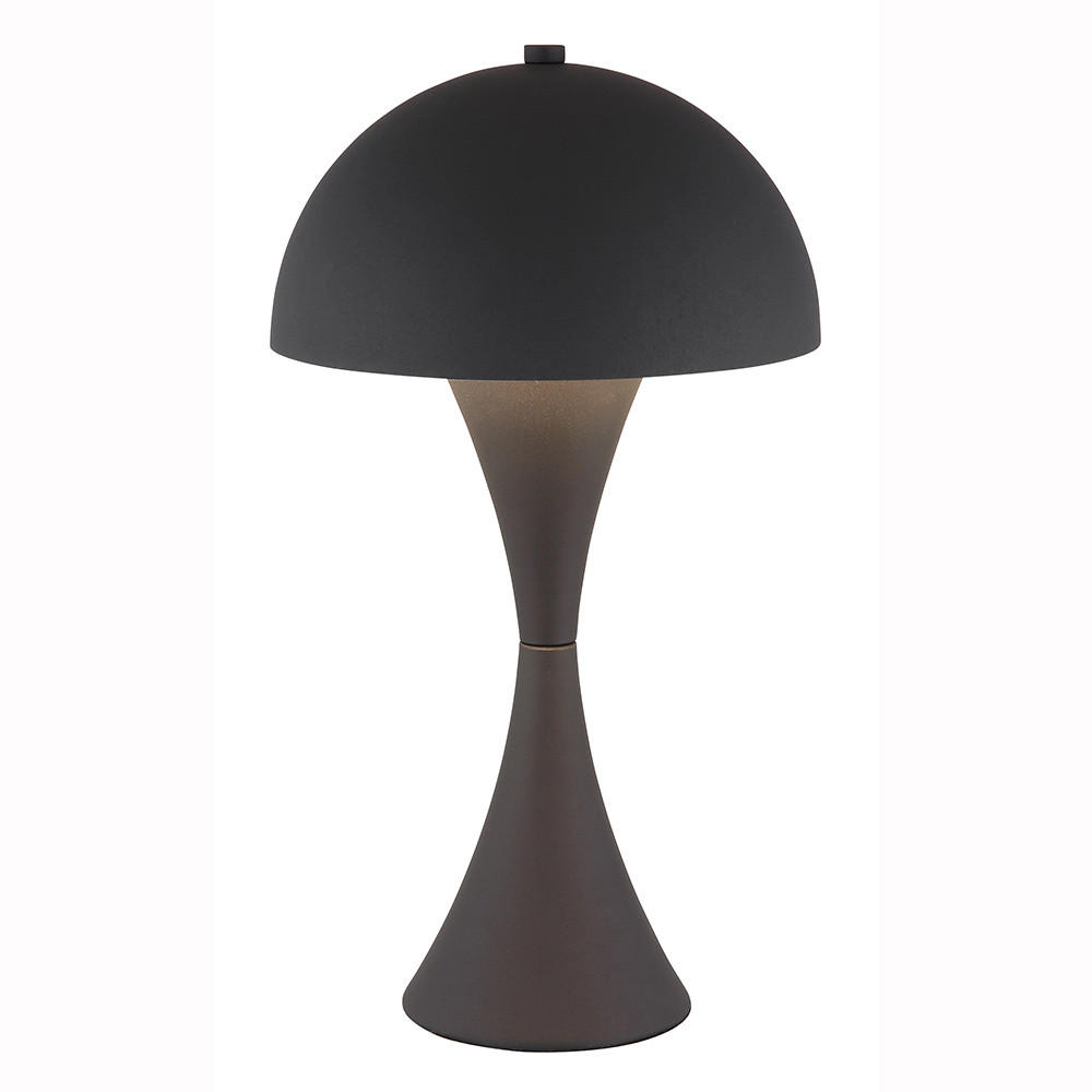 LED TISCHLEUCHTE Schwarz Silber Weiß Messing - Schwarz, Metall (20/20/36.1cm) - Globo Lighting