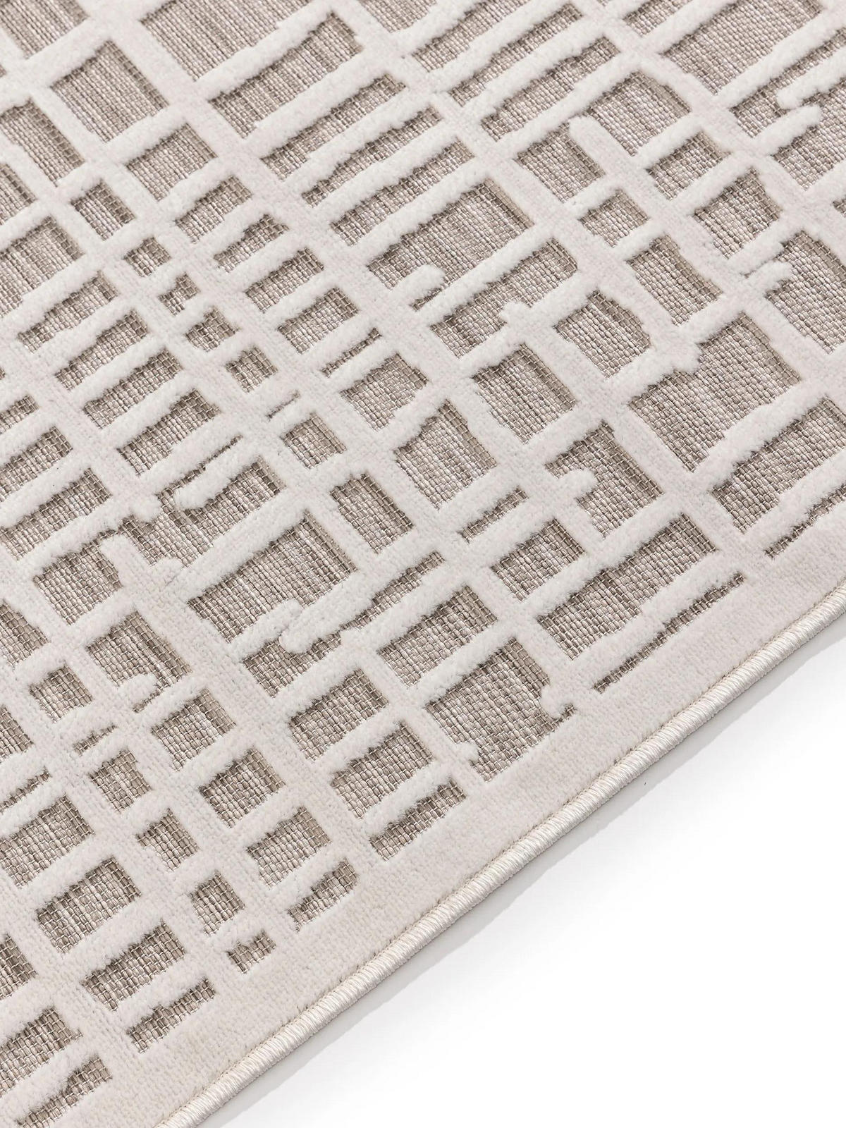 OUTDOORLÄUFER Flora Beige 80x300 cm - Creme, Kunststoff (80/300cm) - benuta