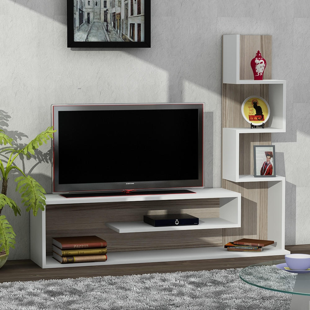 WOHNWAND Metehan Weiß Cordoba - Beige/Weiß, Holzwerkstoff (149/120/29cm) - moebel17