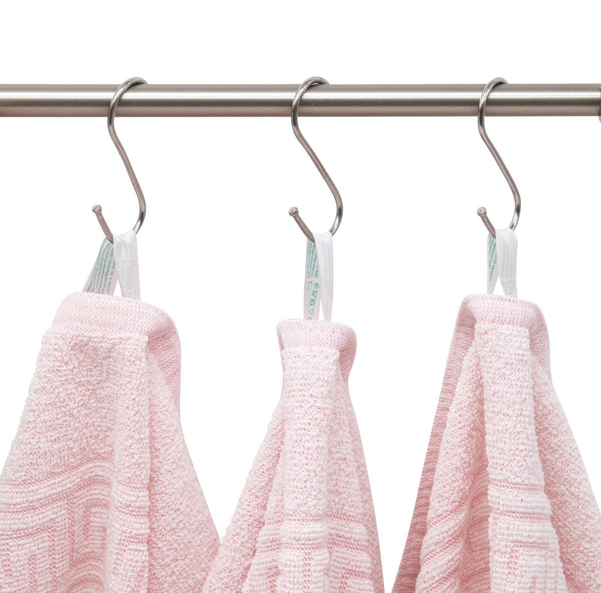 DUSCHTÜCHER, 5er-Set, 70x140 cm, 80% Baumwolle, 20% Polyester, Rosa - Rosa, Naturmaterialien (70/140cm) - Zollner