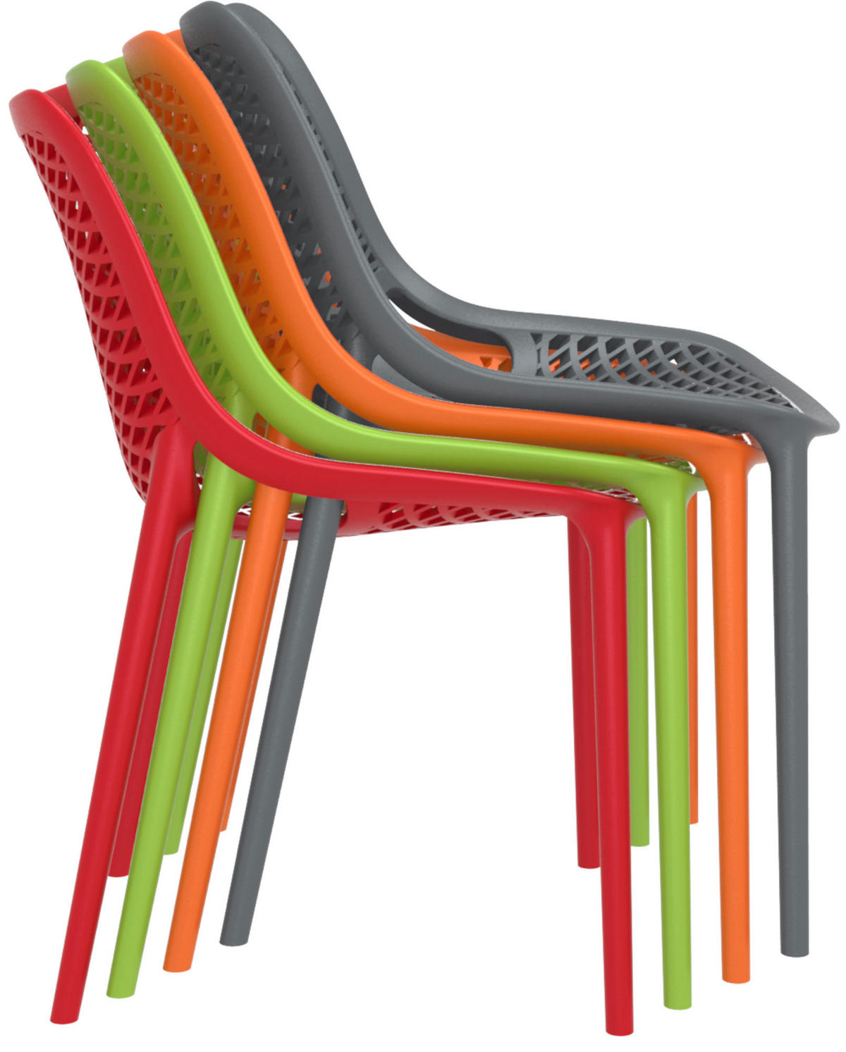 BESUCHERSTUHL Aero dunkelgrau - Grau, Kunststoff (50/82/60cm) - TPFLiving