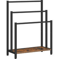 HANDTUCHSTÄNDER mit 3 Stangen Dunkelbraun/Schwarz 60 x 28 x 81 cm - Multicolor, Metall (28/81/60cm)