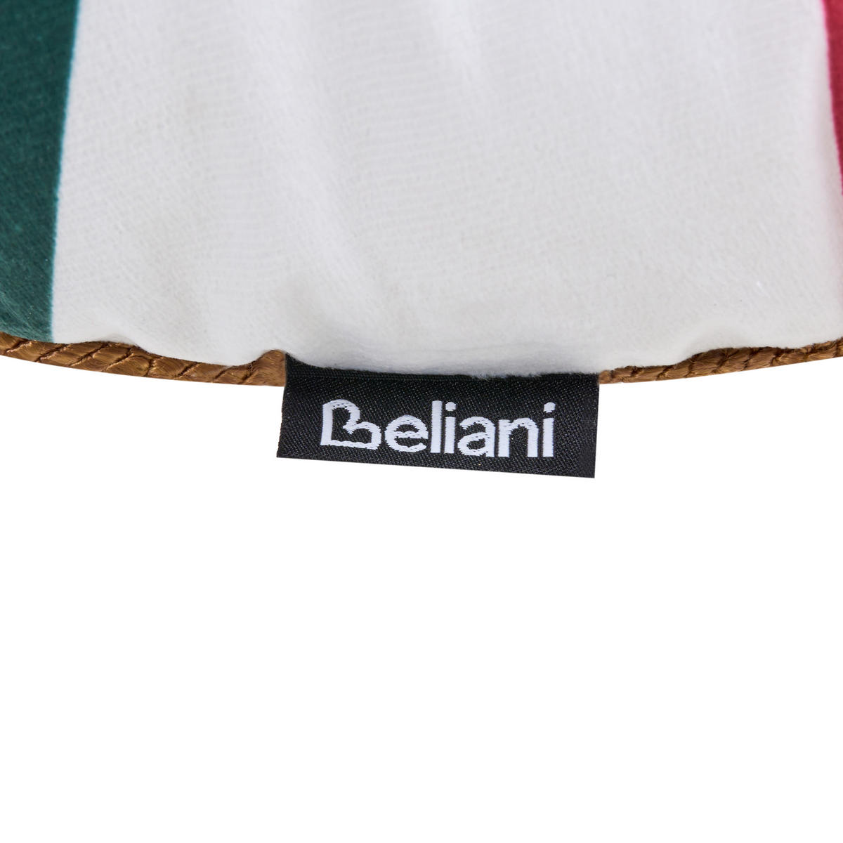 DEKOKISSEN 2er-Set Weiß 55/55 cm Twirl Treats - Rot/Weiß, Textil (55/55cm) - Beliani