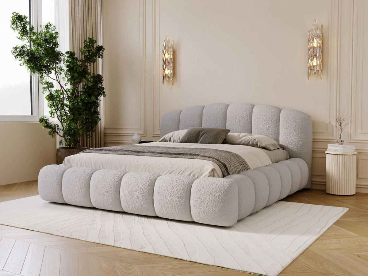 POLSTERBETT CLOUD SOFT - Grau, Textil (186/234cm) - Graingold