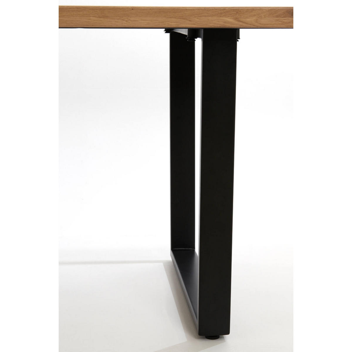 ESSTISCH LEXIE 220x100 cm, Eichenholz, Naturell-Schwarz - Naturfarben, Holz (220/100/76cm) - Light & Living