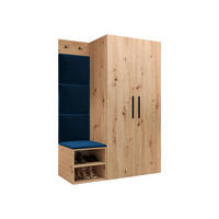 GARDEROBEN-SET Medi IV - Blau/Schwarz, Holzwerkstoff/Kunststoff (80/191/50cm) - MIRJAN24