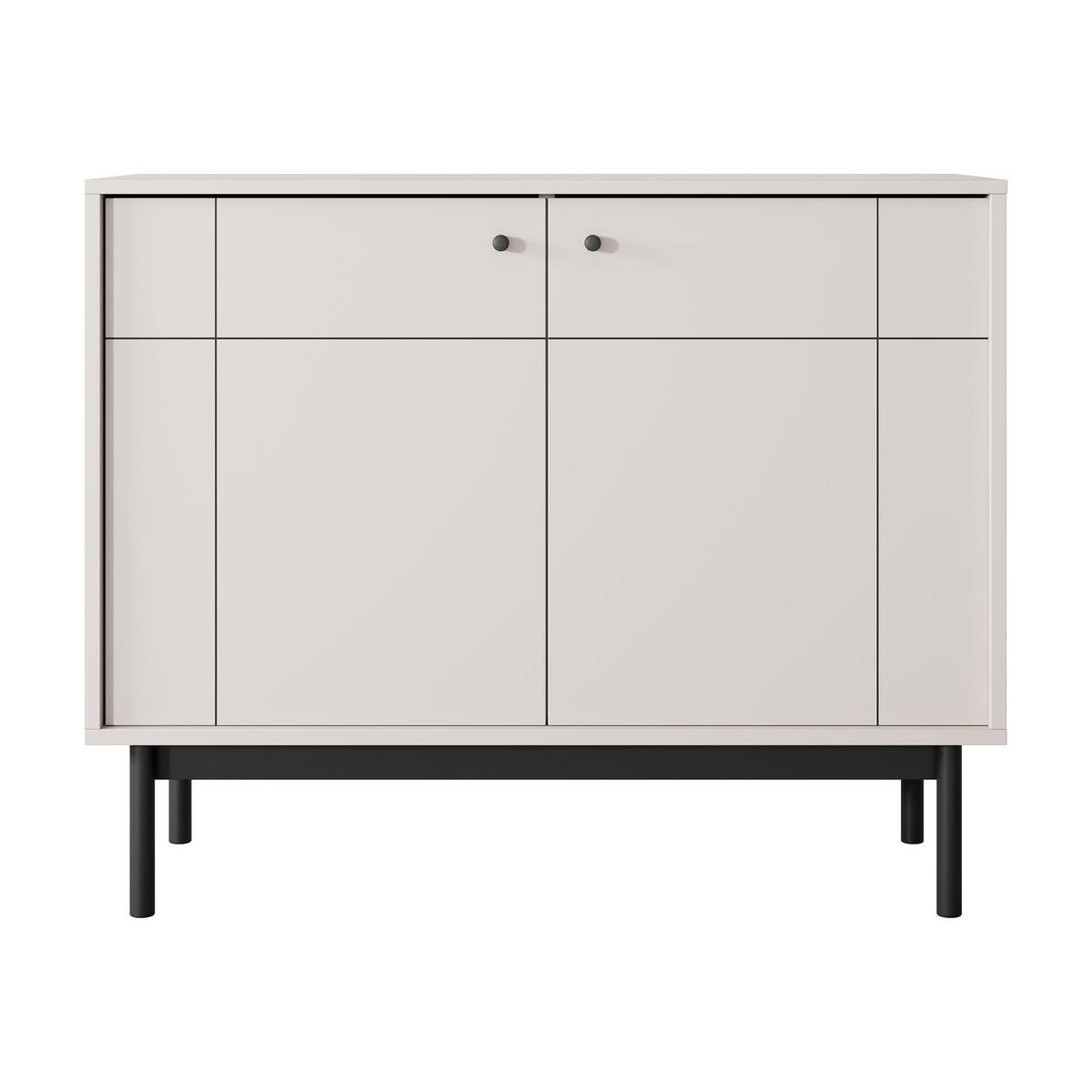 KOMMODE GIAPPONESE 104/84/39 cm mit 2 Türen Kaschmir - Kaschmir, Holzwerkstoff (104/84/39cm) - MASSENO