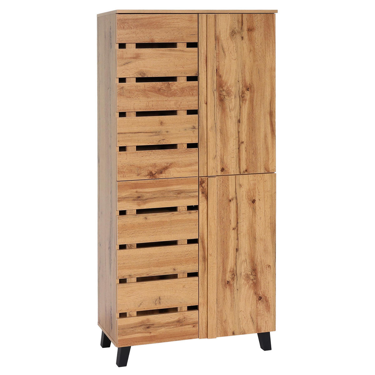 SCHRANK Braun - Braun, Holz (80/162/32cm) - MCW