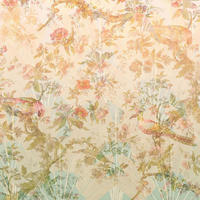 FOTOTAPETE tropischen Blumen und Paradiesvögeln 350 x 255 cm - Pink, Papier (350/255cm) - Sanders & Sanders