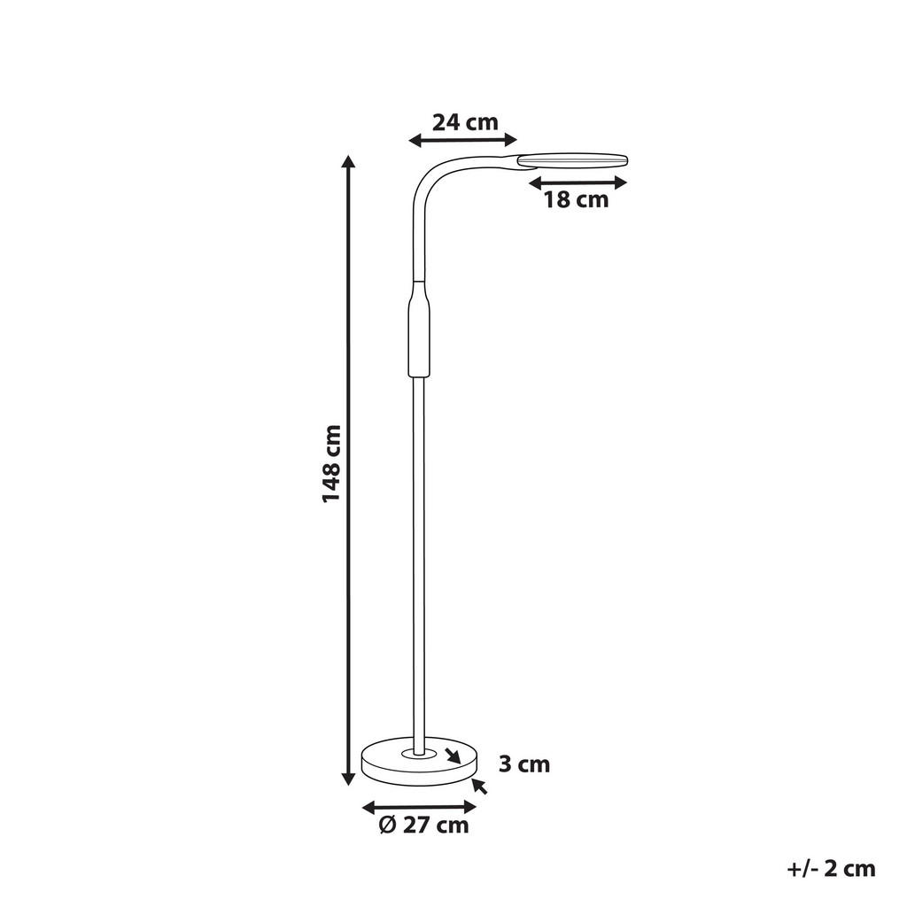 Thumbnail - Beliani Flurlampe, Schwarz, Kunststoff, LED integriert, 27x148x27 cm, Lampen & Leuchten, Innenbeleuchtung, Stehlampen, S...