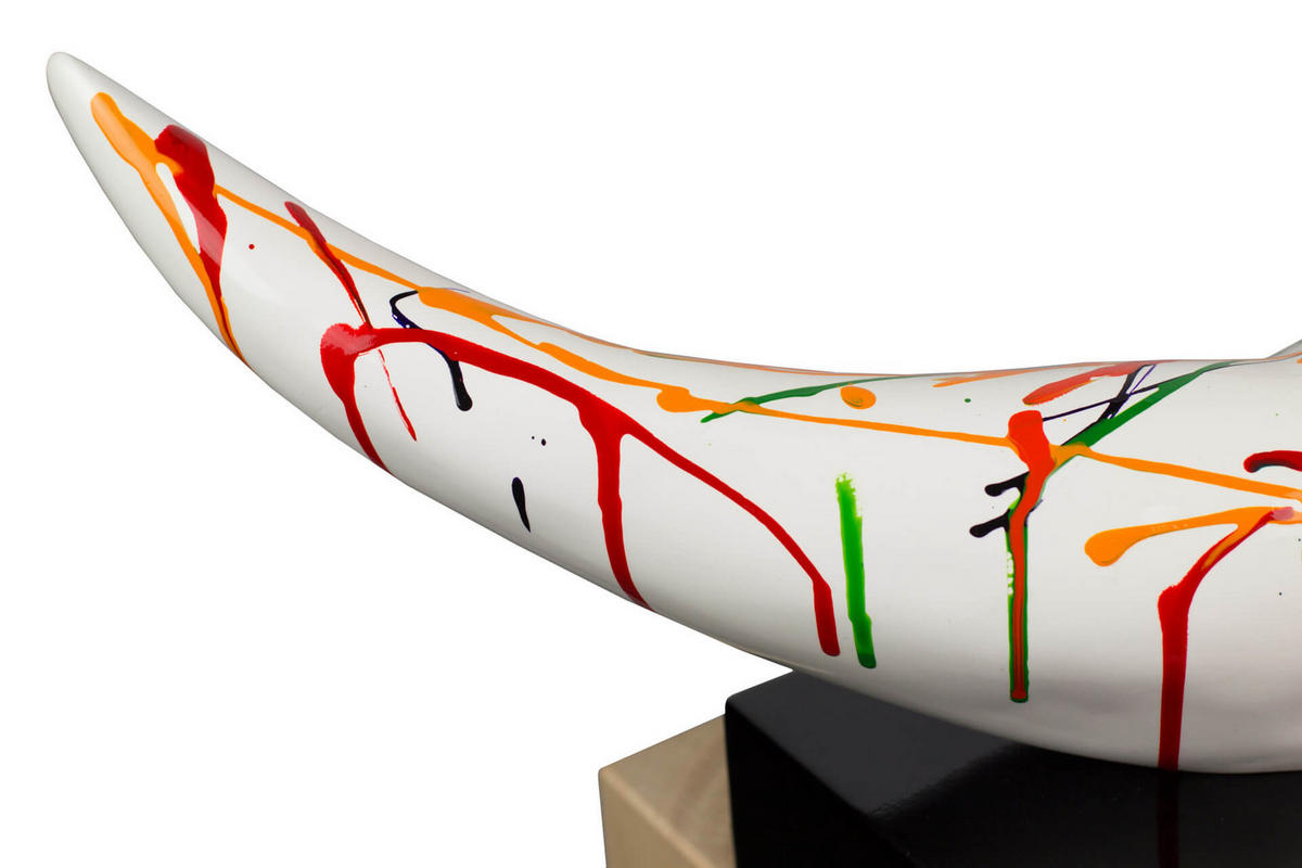 SKULPTUR Bunt 55/48 cm - Multicolor/Weiß, Stein (4.2/48/17cm) - KUNSTLOFT