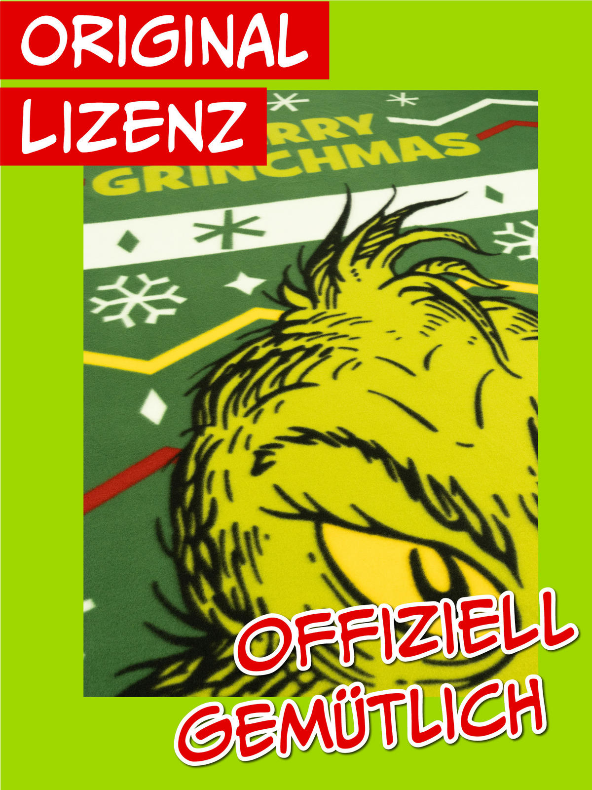 KUSCHELDECKE The Grinch Merry Grinchmas Grün 130 x 170 cm - Grün, Textil (130/170cm) - United Labels