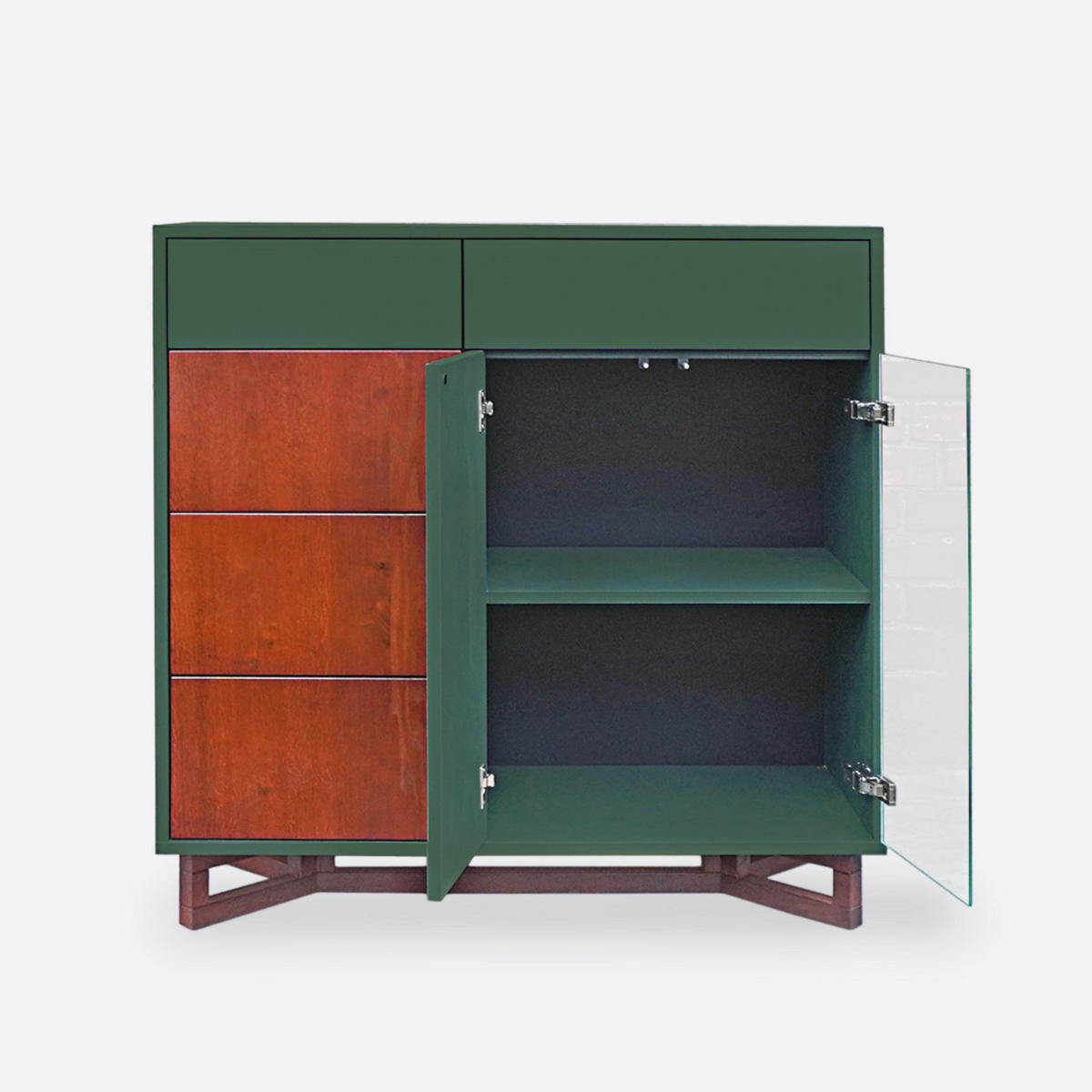 HOLZKOMMODE mit Schubladen und laminierter Platte NORD - Eichefarben, Holz (120/95/45cm) - Rawood Furniture