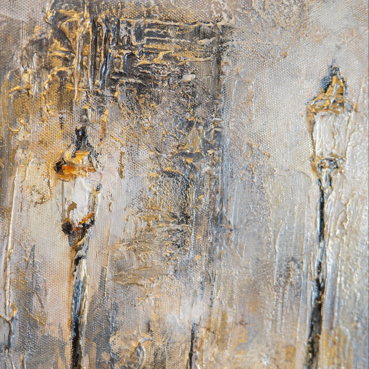 GEMÄLDE Regenlaternen Schattenfugenrahmen Schwarz 70x50 cm - Schwarz, Holz (70/50cm) - YS-art gallery