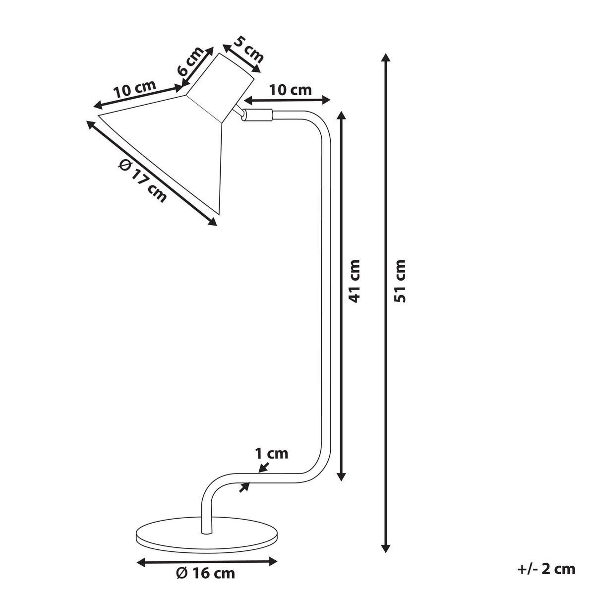 TISCHLAMPE Rimava 17/17/51 cm - Orange, Metall (17/17/51cm) - Beliani