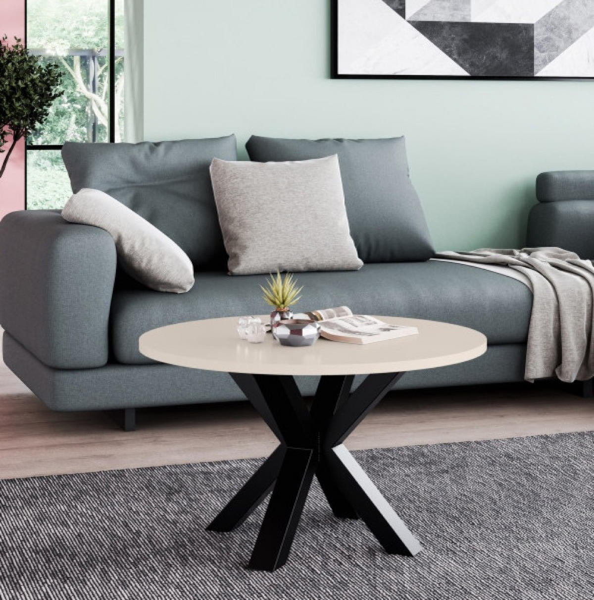 TISCH Kaschmir NEO Rund 90 cm - Kaschmir, Holzwerkstoff (90/90/45cm) - Sepro Meble