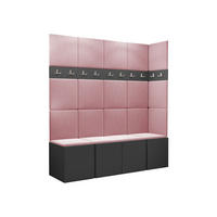 GARDEROBEN-SET Orion II - Graphitfarben/Rosa, Holzwerkstoff/Kunststoff (168/186/46cm) - MIRJAN24