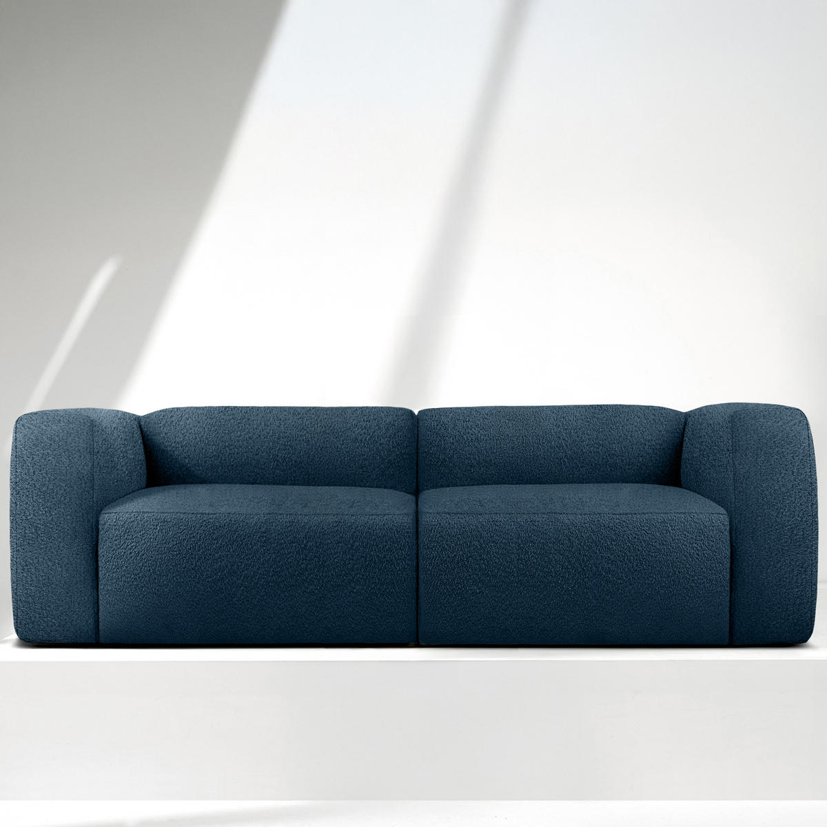 2,5-SITZER SOFA BUFFO, Marineblau - Dunkelblau, Holz/Holzwerkstoff (250/73/96cm) - KONSIMO®