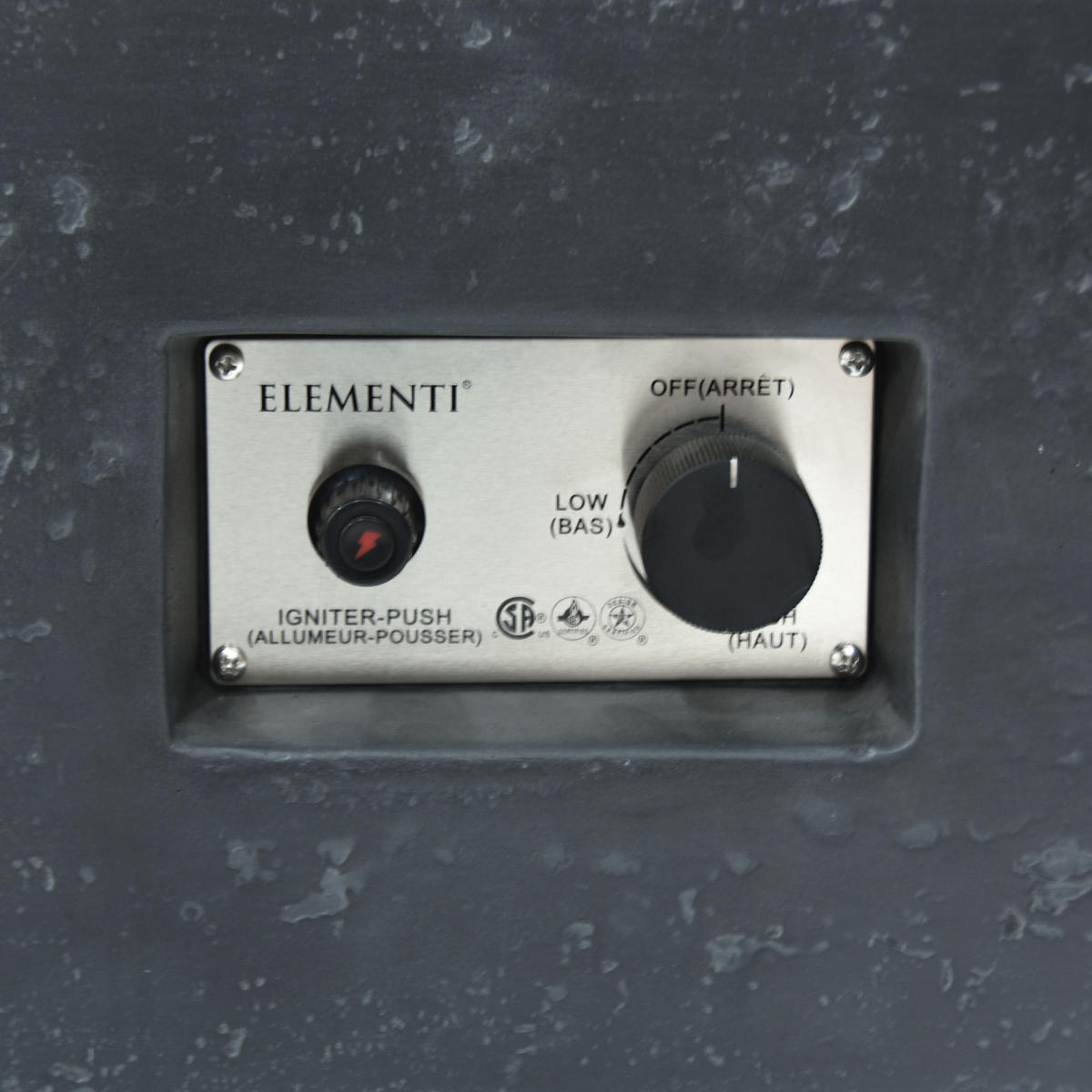 FEUERTISCH Manhattan Gasfeuerstelle aus GF-Beton 91/91/40 cm - Dunkelgrau, Naturmaterialien (91/40/91cm) - Elementi