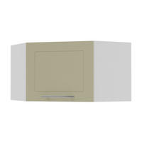 ECKHÄNGESCHRANK Kvantum W10/60/36 Vanille Matt / Weiß Matt 60 / 60 / 36cm - Creme/Weiß, Holz/Holzwerkstoff (60/36/60cm) - Feldmann-Wohnen
