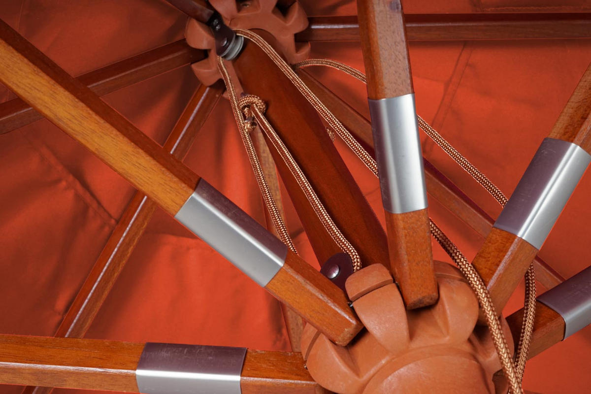 GASTRONOMIE SONNENSCHIRM Orange - Orange, Holz (400/400cm) - MCW