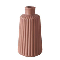 KERAMIKVASE handbemalt Esko 9,5/9,5/17 cm - Rosa, Keramik (17cm) - Boltze Home