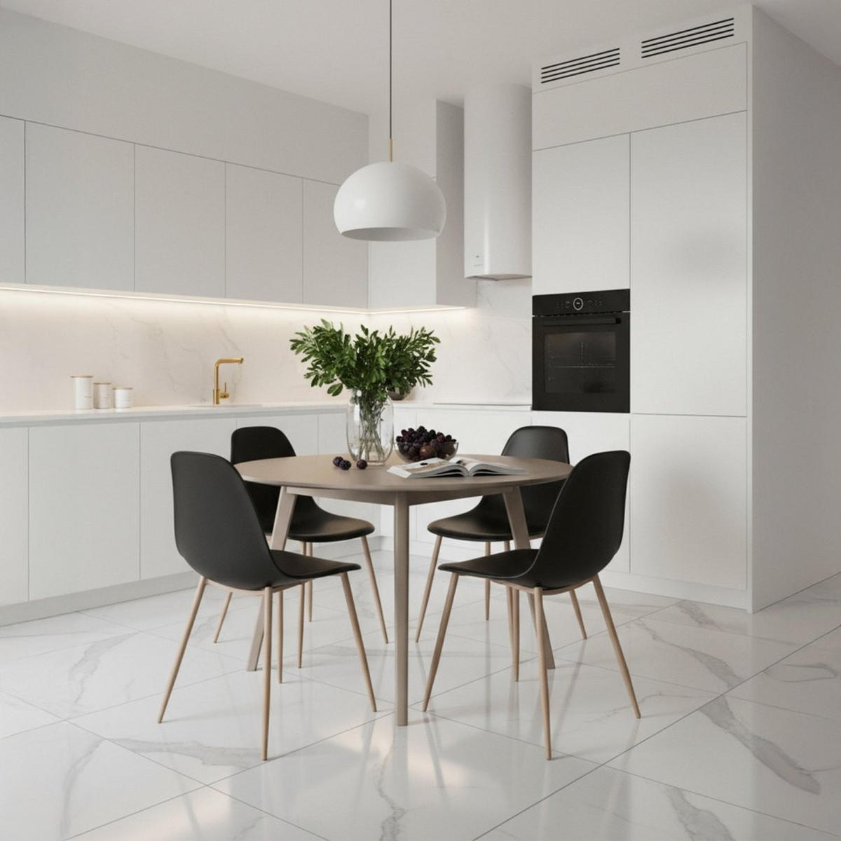 STUHL FÜR DRAUSSEN Nina Schwarz 45 cm x 80 cm - Schwarz, Kunststoff (45/80/53cm)