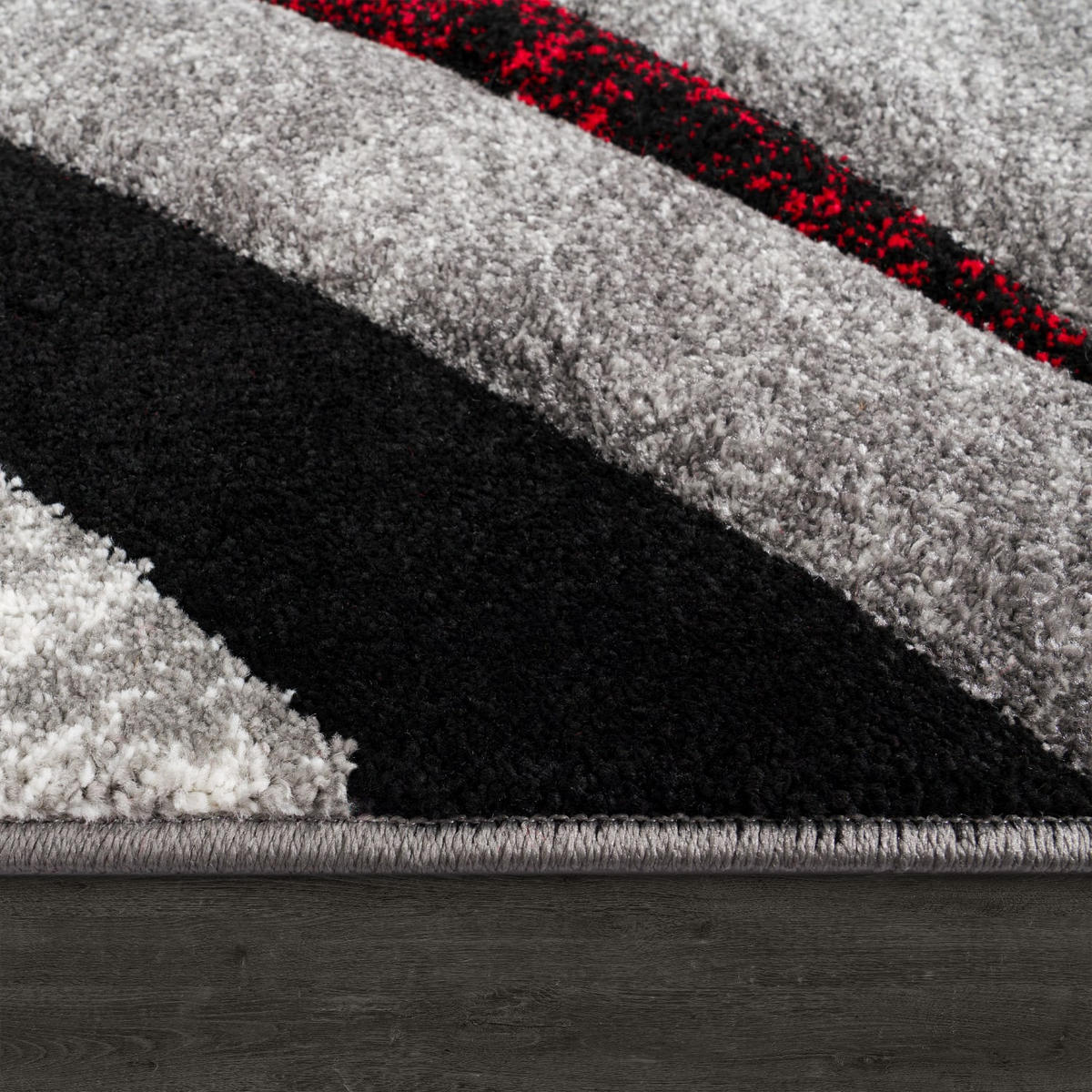TEPPICH Kurzflor Abstrakt Wohnzimmer schmutzabweisend Grau Rechteckig 80x150 - Grau, Textil (80/150cm) - KADIMA DESIGN