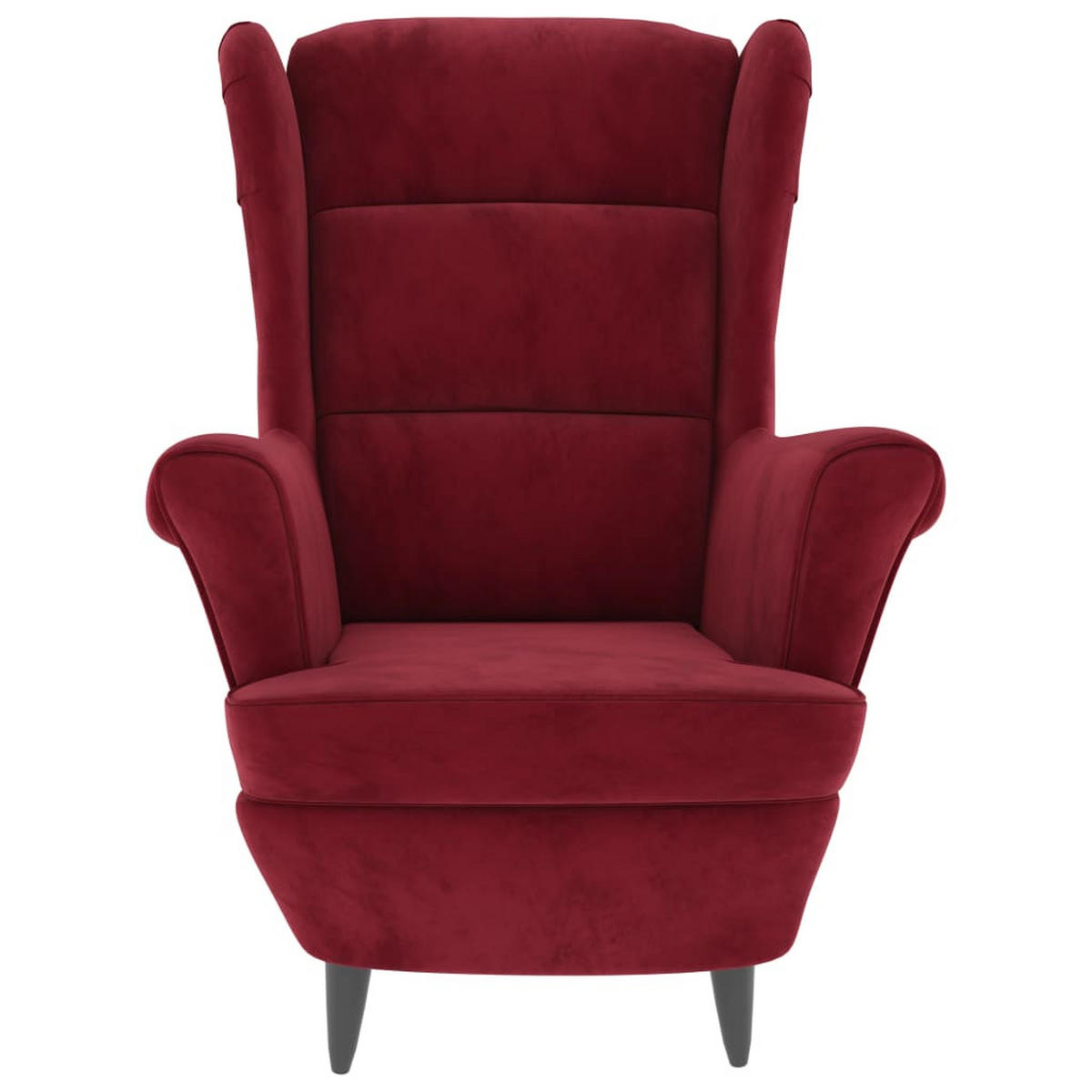 SESSEL Weinrot Samt - Rot, Textil (74/100/84cm) - furnicato