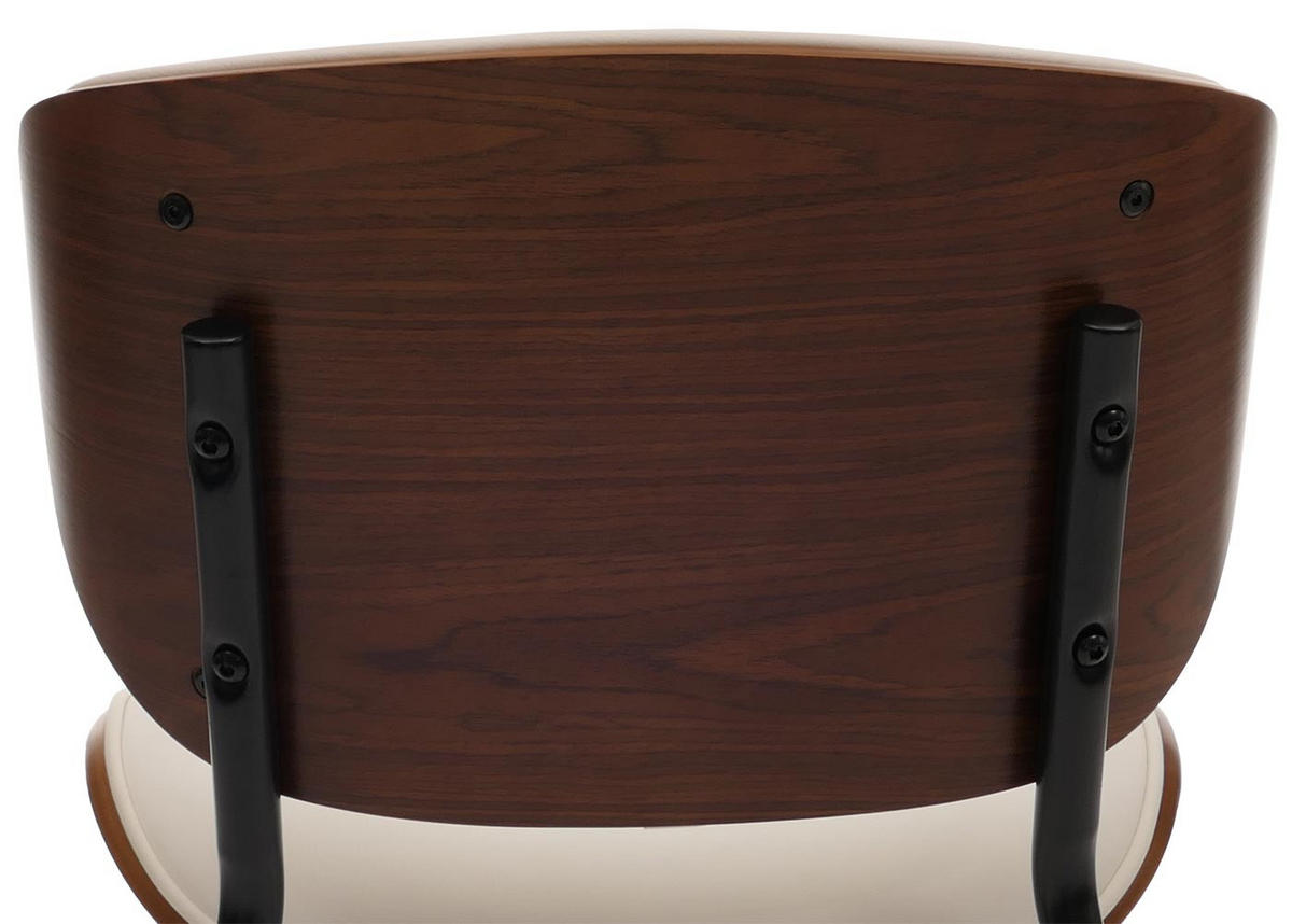 ESSZIMMERSTUHL Walnuss Dekor, Weiß - Walnussfarben/Weiß, Textil (50/80/51cm) - MCW