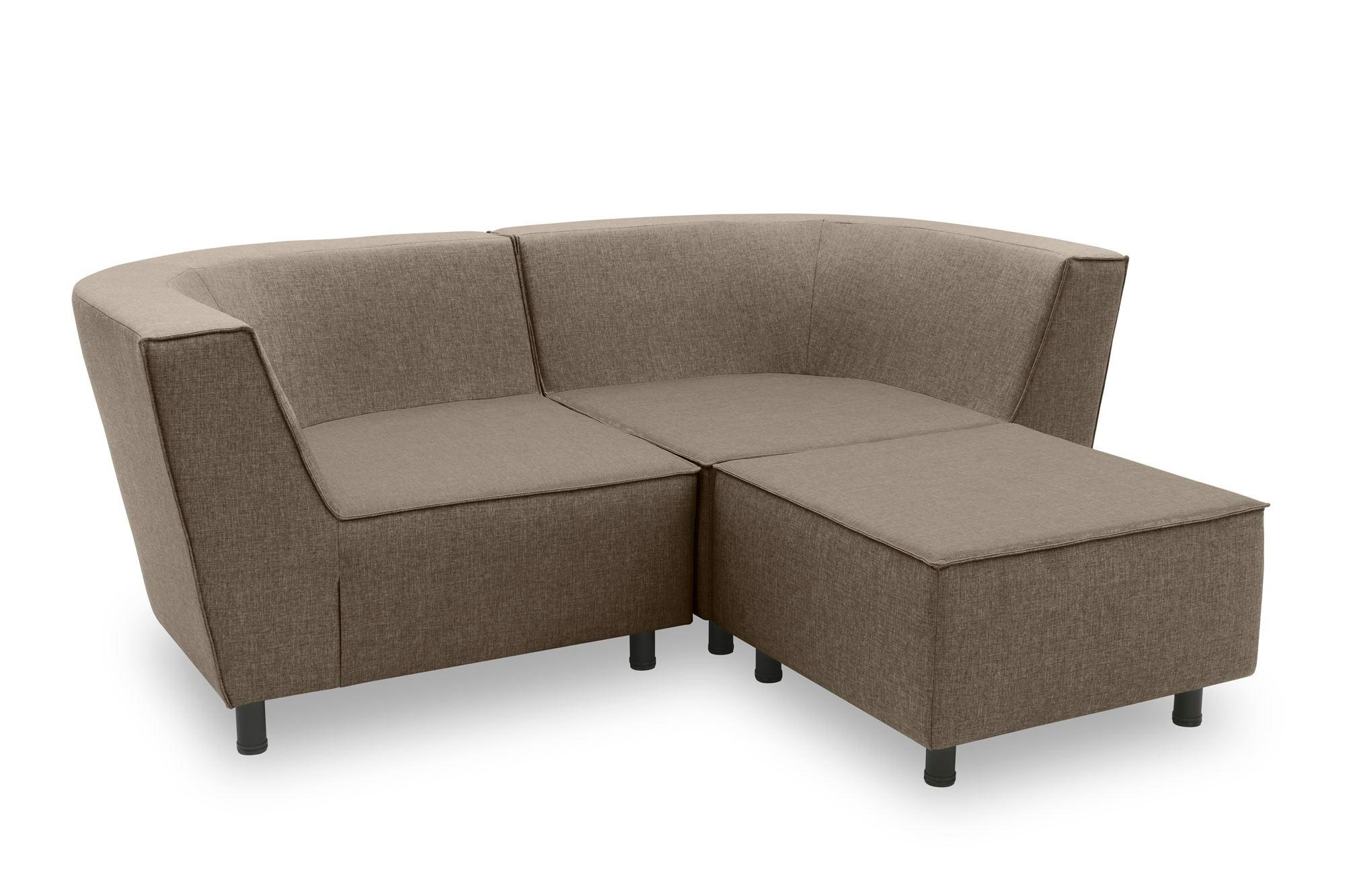 GARTENLOUNGE-SET 2 Brandie 206x77x176 mit Outdoorbezug in braun - Braun, Kunststoff (206/77/176cm) - 58aufmkessel