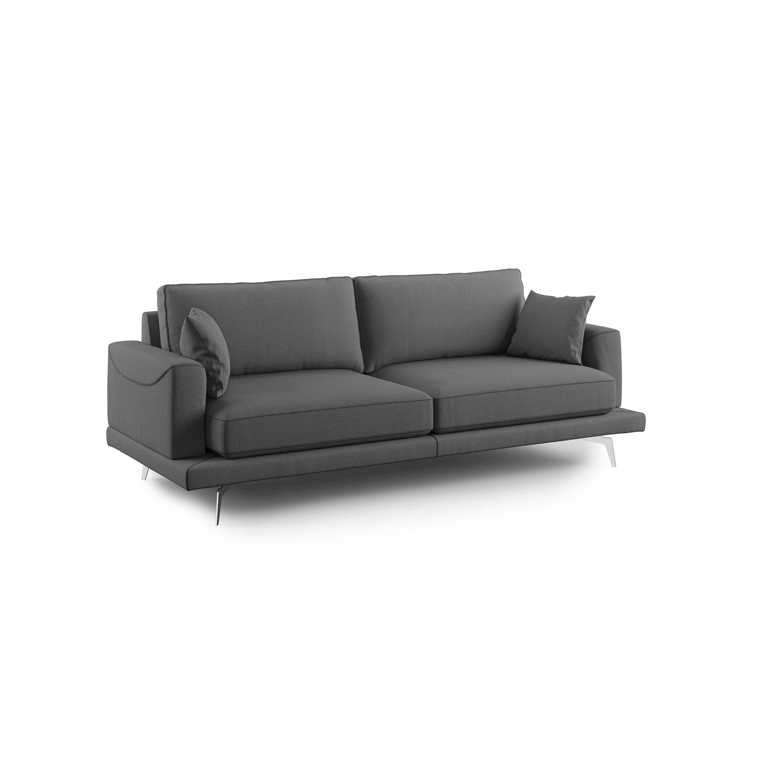 LINEARSOFA Dorian - Anthrazit, Textil (198/88/93cm) - Divani.store