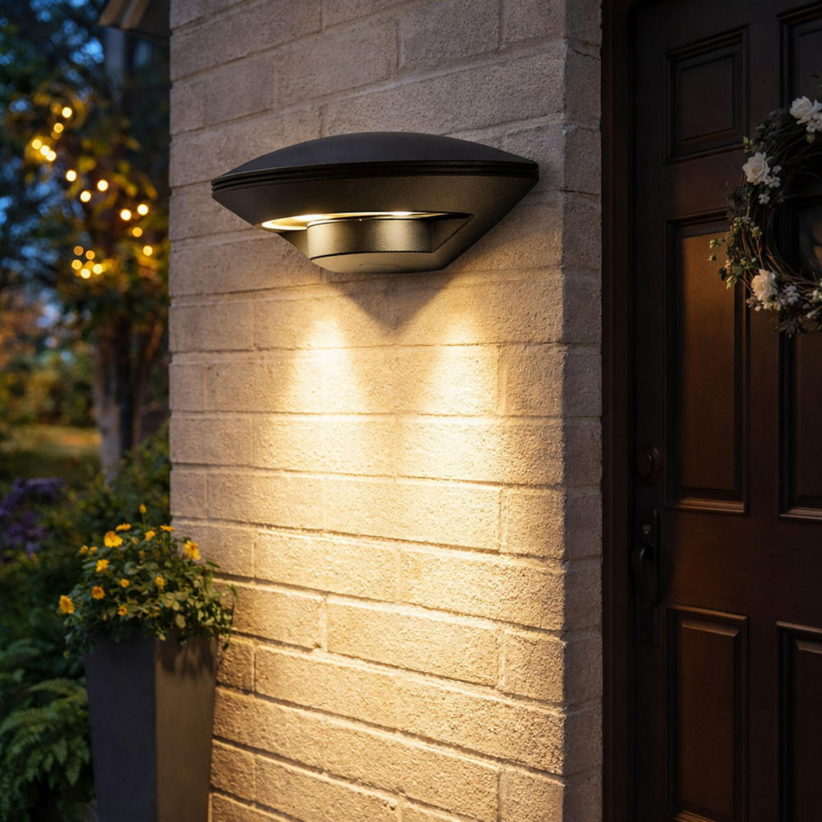 LED AUSSEN-WANDLEUCHTE ALU Anthrazit - Anthrazit, Metall (24.5/6.6/12.5cm) - Globo Lighting