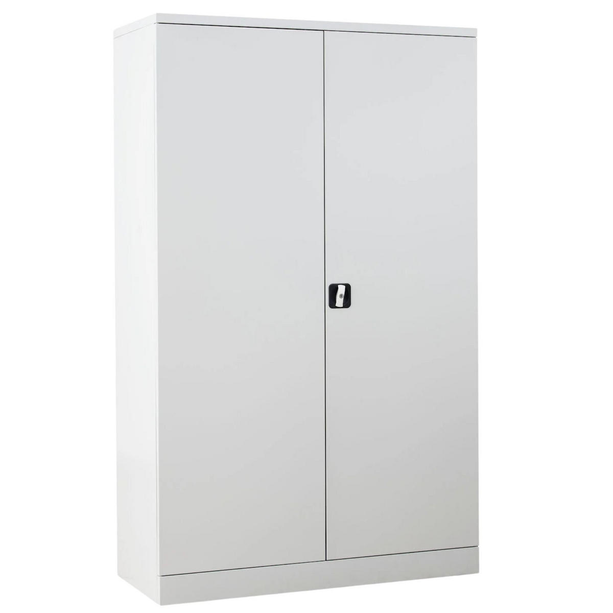STAHLSCHRANK Bee mit 7 lackierten Fachböden 195x120x50 cm Korpusfarbe Lichtgrau Frontfarbe Lichtgrau - Hellgrau, Metall (120/195/50cm)