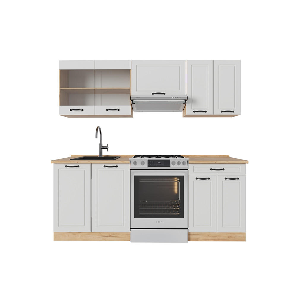 Honigeiche/Weiß, Holzwerkstoff (200/81.6/46cm) - Vicco