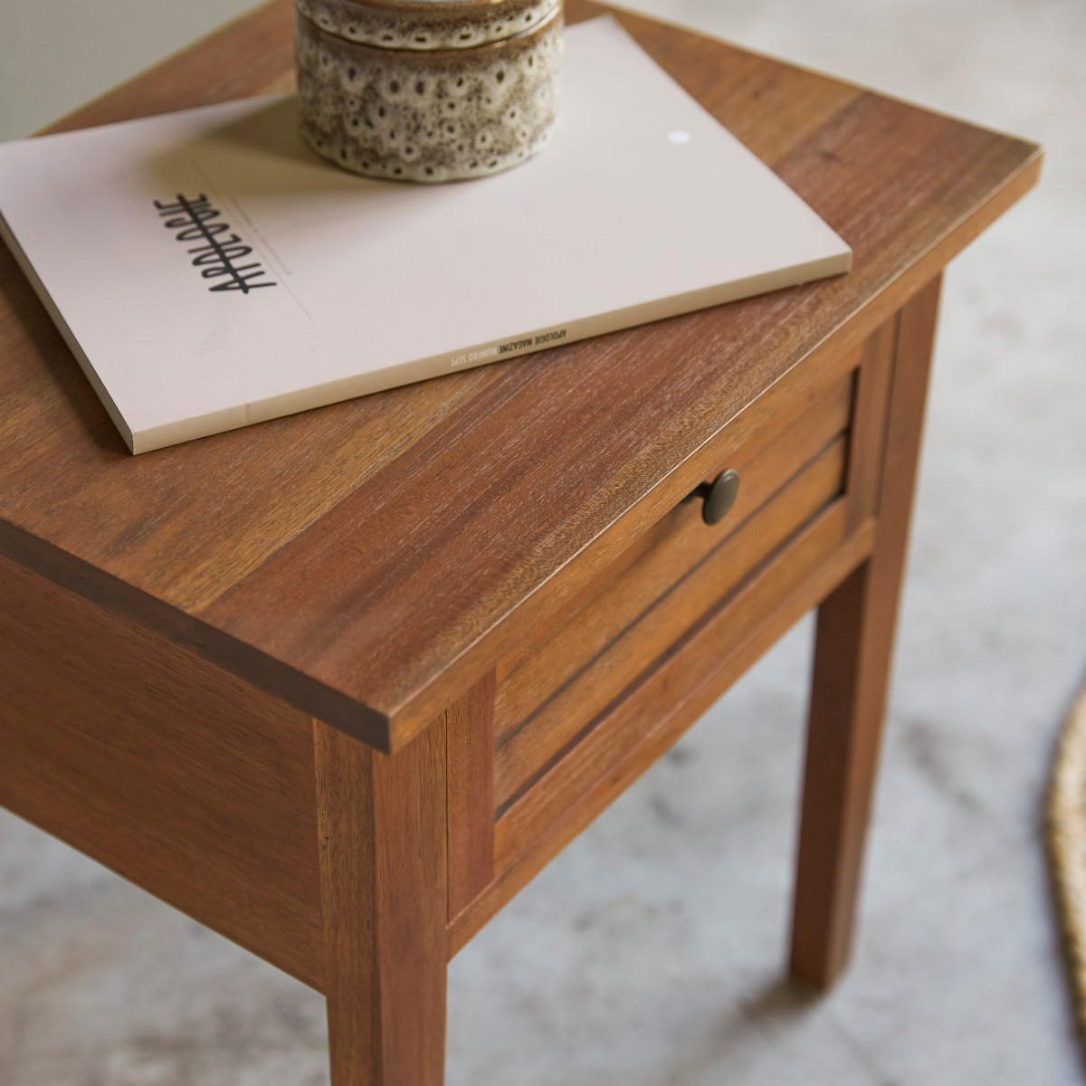 NACHTTISCH Loggia Braun aus Akazie - Braun, Holz (45/50/35cm) - Tikamoon
