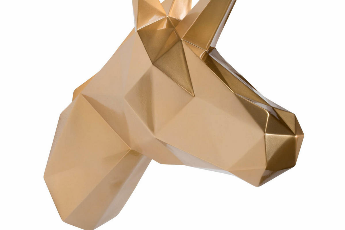 SKULPTUR Gold 17/36 cm - Goldfarben, Stein (2.1/36/40cm) - KUNSTLOFT