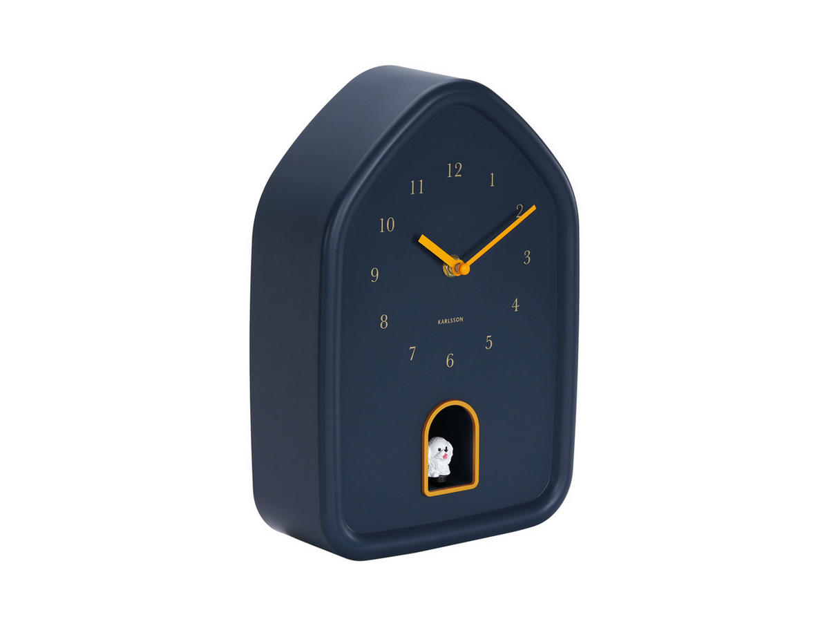 WANDUHR Modern Doggy Blau 29.1/29.1/29.1 cm - Blau, Kunststoff (29.1/29.1/29.1cm) - Karlsson