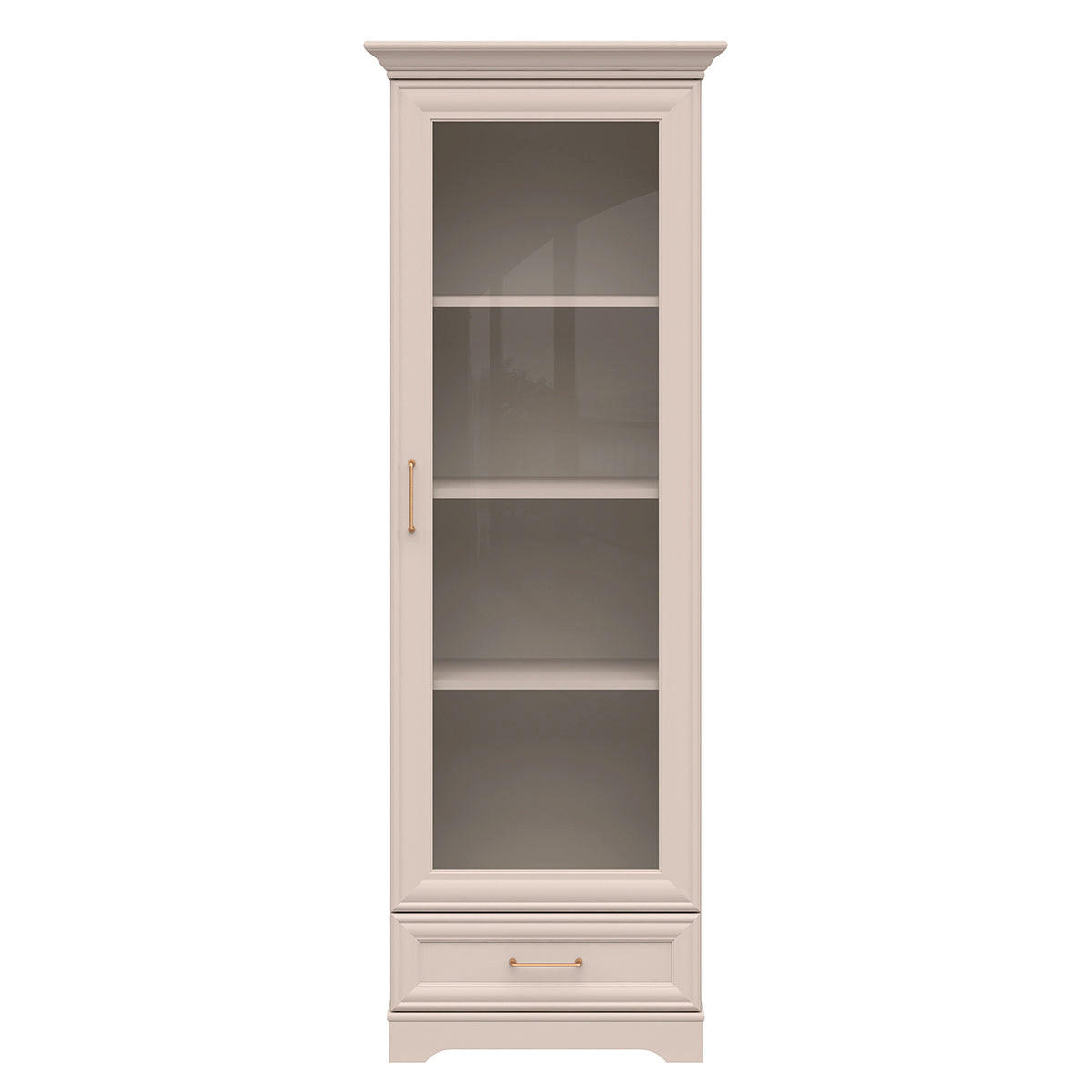VITRÍNA Perle Kašmír - béžová, kompozitné drevo (69.5/197/47cm) - Petits-meubles
