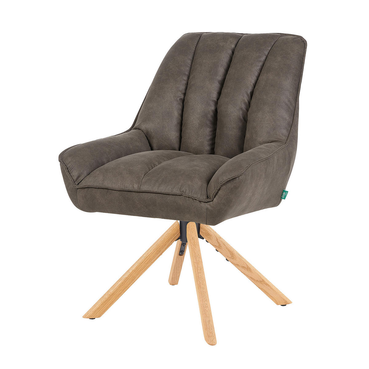 DREHSTUHL Mika-Leon 2er-Set - Honigeiche/Taupe, Eichenholz/Holz (60/88/68cm) - DUBI Möbel