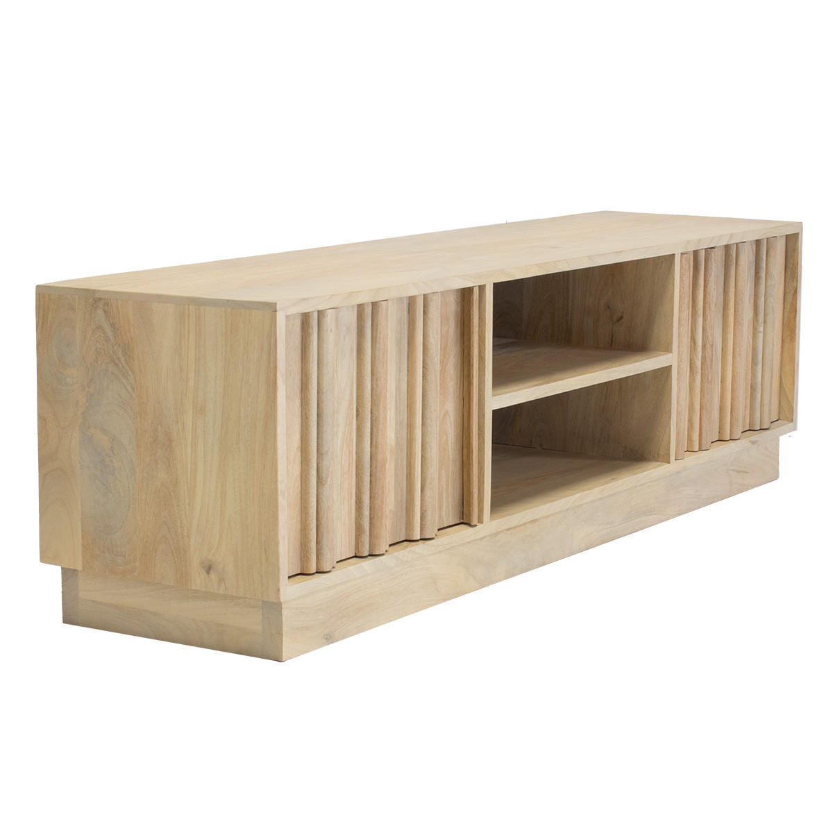 TV-SCHRANK aus Mangoholz 135x35x40cm, natur - Braun, Holz (135/40/35cm) - Giga Meubel