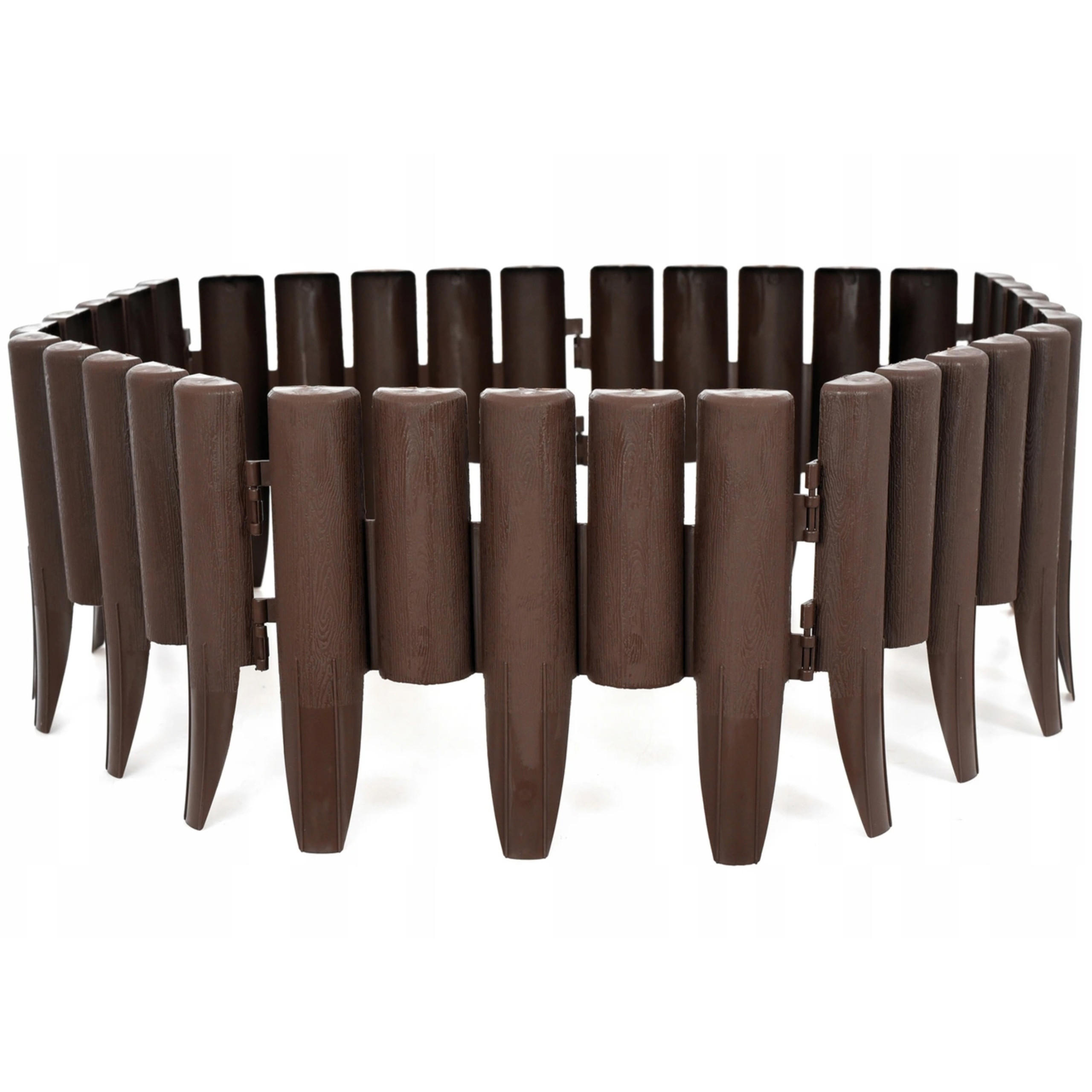 RASENKANTE 10-er Set Kunststoff Braun - Braun, Kunststoff (5/15/28cm) - KRUMAD