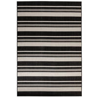 OUTDOORTEPPICH 160/230 cm Bergen Streifen - Schwarz, Textil (160/230cm) - Steffensmeier