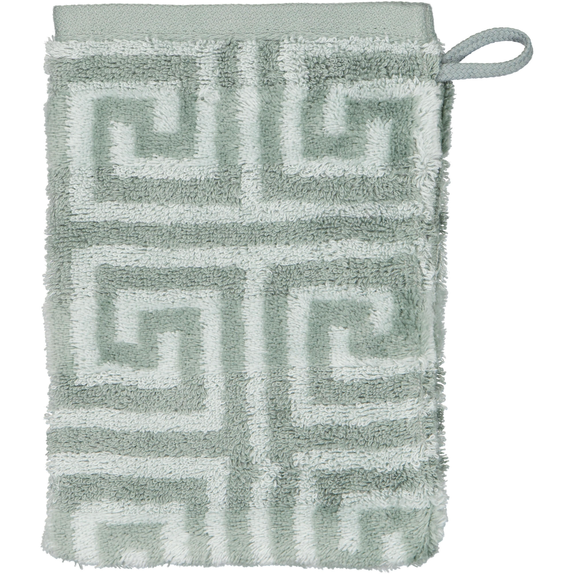 WASCHHANDSCHUH NOBLESSE ELEGANCE ALLOVER 1088 NORDIC GREEN - 44 - Grün, Textil (16/22cm) - Cawoe